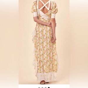 Floral Puff Sleeve Maxi Dress